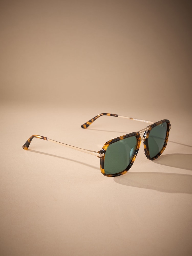 Tortoiseshell Brown Signature Navigator Sunglasses - Image 2 of 5