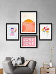 East End Prints Black Dancing In The Sun Framed Print Wall Art by Kubistika - Image 3 of 3