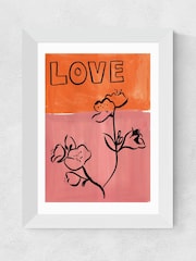 East End Prints White Blossom Love Framed Print by Keren Parmley - Image 2 of 3