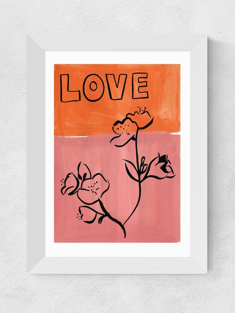 East End Prints White Blossom Love Framed Print by Keren Parmley - Image 2 of 3