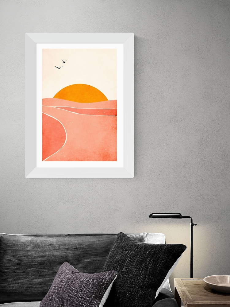 East End Prints White Dancing In The Sun Framed Print Wall Art by Kubistika - Image 1 of 3