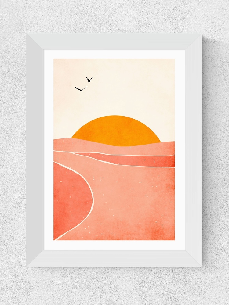 East End Prints White Dancing In The Sun Framed Print Wall Art by Kubistika - Image 2 of 3