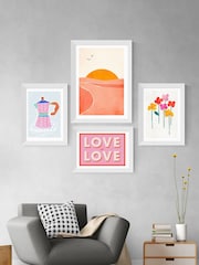 East End Prints White Dancing In The Sun Framed Print Wall Art by Kubistika - Image 3 of 3