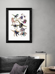East End Prints Black Dinosaurs in 80s Jumpers by Hanna Melin - Image 1 of 3