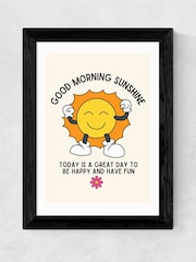 East End Prints Black Good Morning Sunshine Wall Art by Mother & Sun Studio - Image 2 of 3