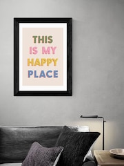 East End Prints Black This Is My Happy Place Wall Art by Studio Eleni - Image 1 of 3