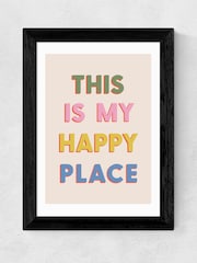 East End Prints Black This Is My Happy Place Wall Art by Studio Eleni - Image 2 of 3