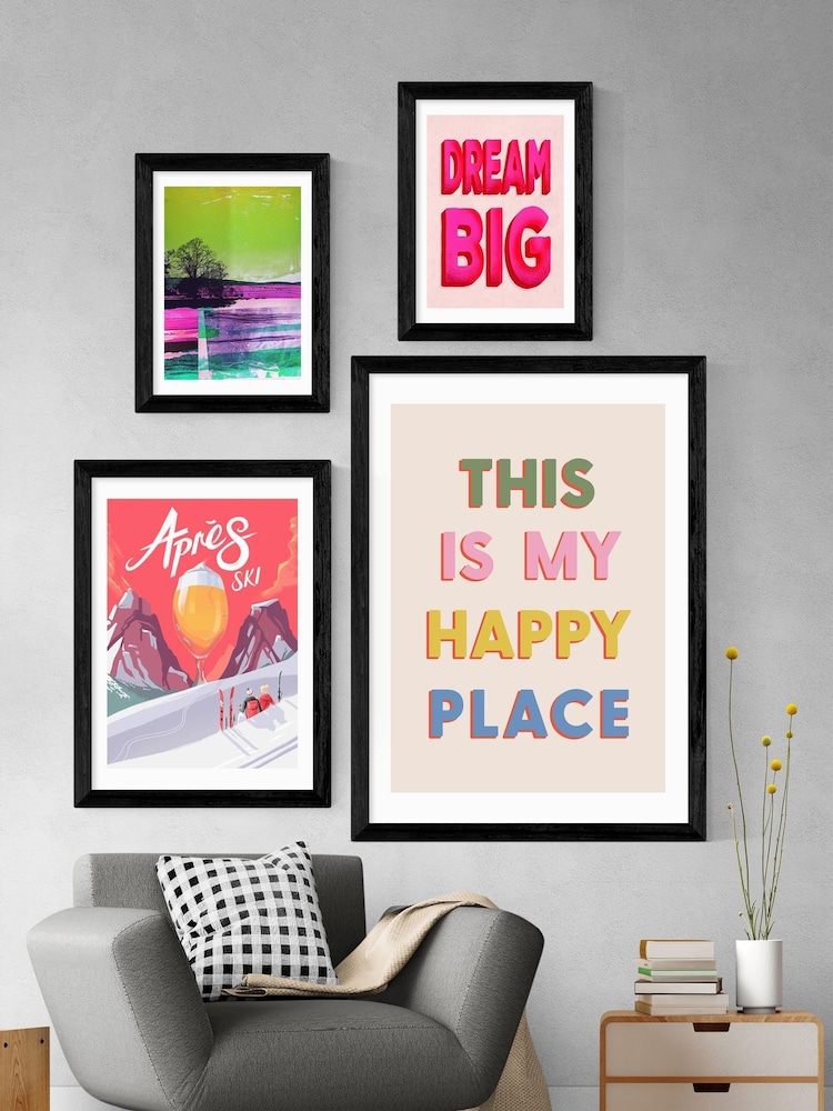 East End Prints Black This Is My Happy Place Wall Art by Studio Eleni - Image 3 of 3