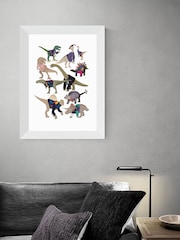 East End Prints White Dinosaurs in 80s Jumpers by Hanna Melin - Image 1 of 3