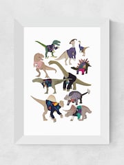 East End Prints White Dinosaurs in 80s Jumpers by Hanna Melin - Image 2 of 3