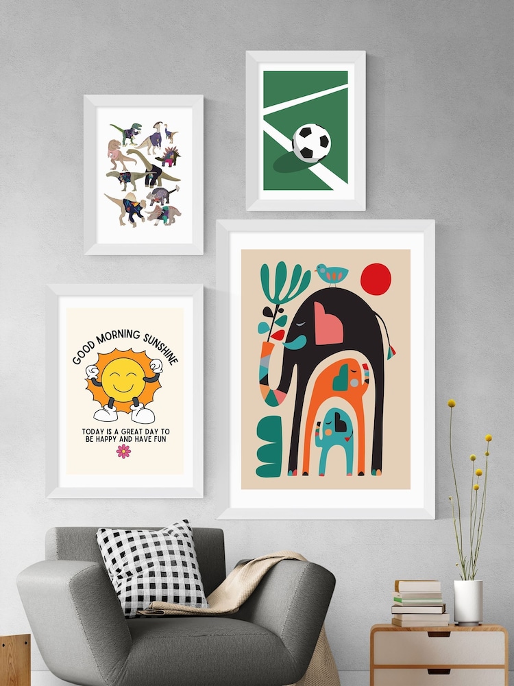 East End Prints White Dinosaurs in 80s Jumpers by Hanna Melin - Image 3 of 3