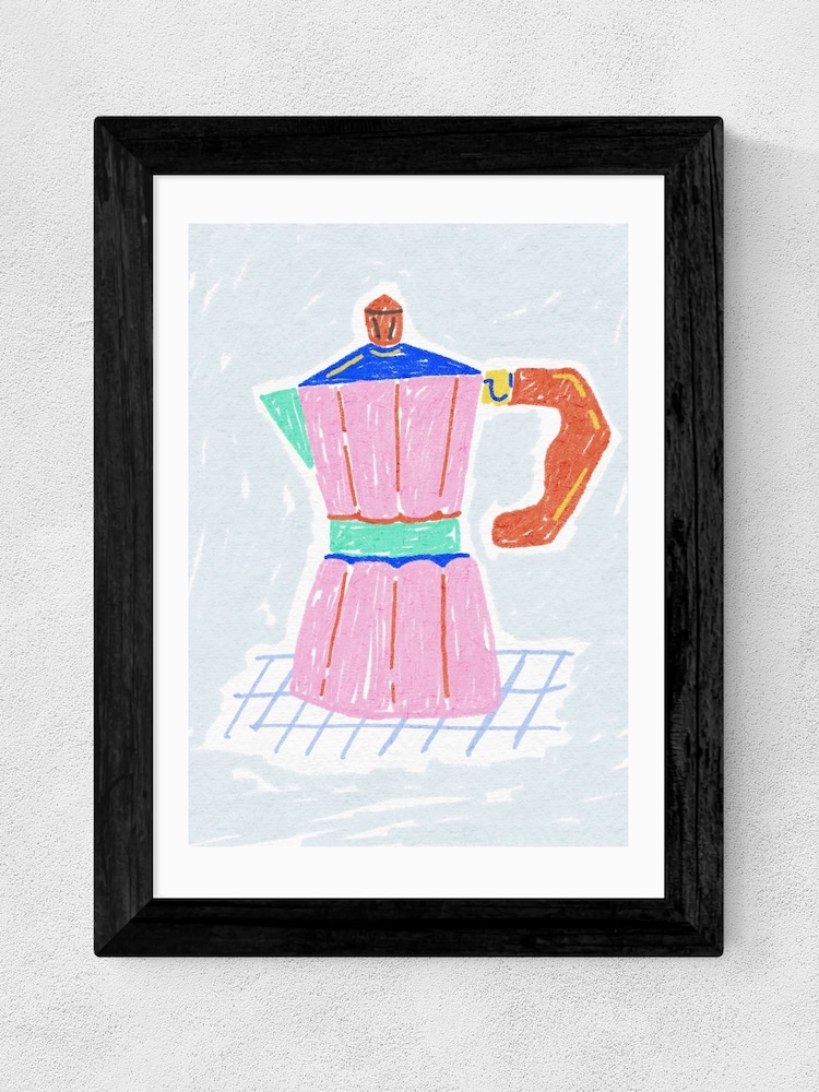 East End Prints Black Coffee Corner Moka Pot by Kartika Paramita - Image 2 of 3