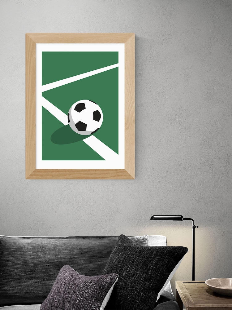 East End Prints Oak Football Framed Print Wall Art by Rocket Jack - Image 1 of 3 East End Prints Oak Football Framed Print Wall Art by Rocket Jack - Image 1 of 3