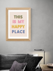 East End Prints Oak This Is My Happy Place Wall Art by Studio Eleni - Image 1 of 3