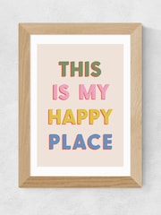 East End Prints Oak This Is My Happy Place Wall Art by Studio Eleni - Image 2 of 3