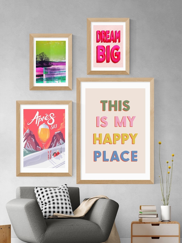 East End Prints Oak This Is My Happy Place Wall Art by Studio Eleni - Image 3 of 3
