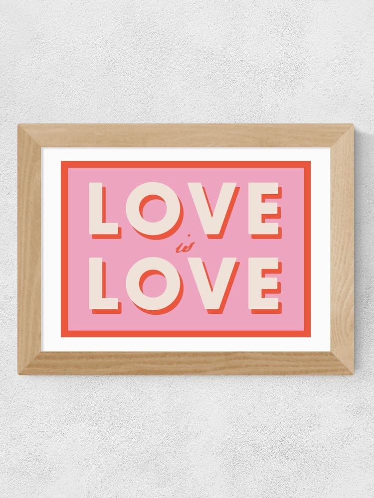 East End Prints Oak Love is Love Wall Art by Studio Eleni - Image 2 of 3