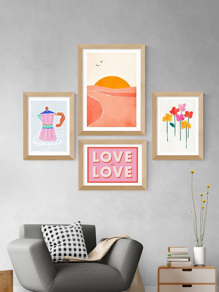 East End Prints Oak Love is Love Wall Art by Studio Eleni - Image 3 of 3