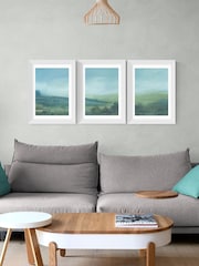 East End Prints White Devon Triptych Wall Art by Dan Hobday - Image 1 of 2
