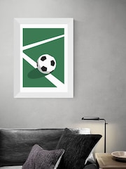 East End Prints White Football Framed Print Wall Art by Rocket Jack - Image 1 of 3