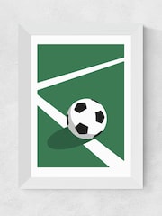 East End Prints White Football Framed Print Wall Art by Rocket Jack - Image 2 of 3