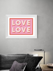 East End Prints White Love is Love Wall Art by Studio Eleni - Image 1 of 3