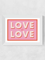 East End Prints White Love is Love Wall Art by Studio Eleni - Image 2 of 3