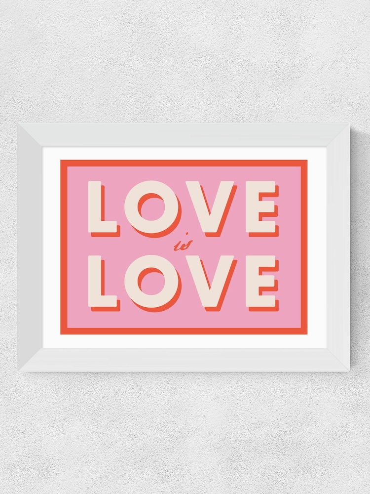 East End Prints White Love is Love Wall Art by Studio Eleni - Image 2 of 3 East End Prints White Love is Love Wall Art by Studio Eleni - Image 2 of 3