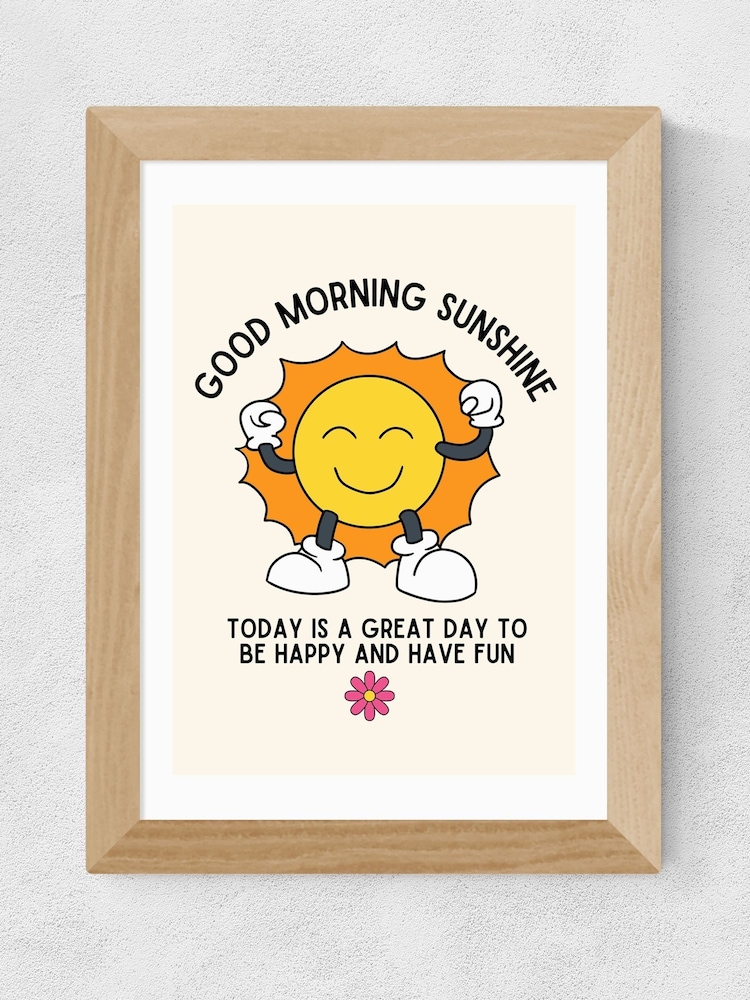 East End Prints Oak Good Morning Sunshine Wall Art by Mother & Sun Studio - Image 2 of 3