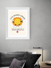 East End Prints White Good Morning Sunshine Wall Art by Mother & Sun Studio - Image 1 of 3