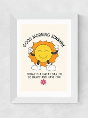 East End Prints White Good Morning Sunshine Wall Art by Mother & Sun Studio - Image 2 of 3