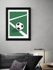 East End Prints Black Football Framed Print Wall Art by Rocket Jack - Image 1 of 3