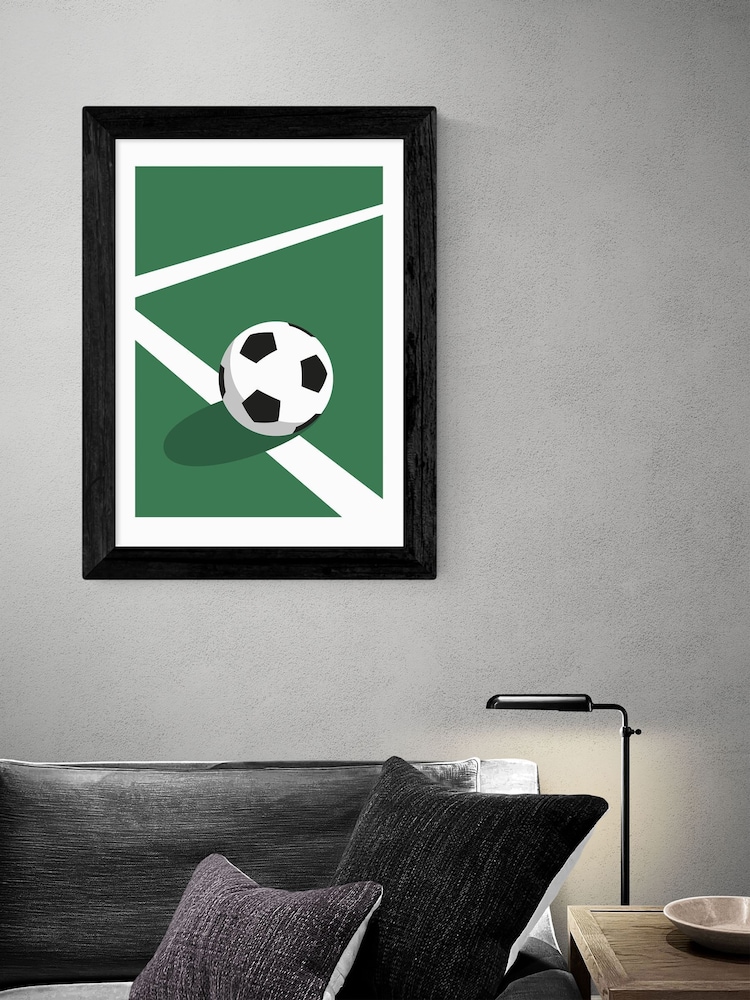 East End Prints Black Football Framed Print Wall Art by Rocket Jack - Image 1 of 3