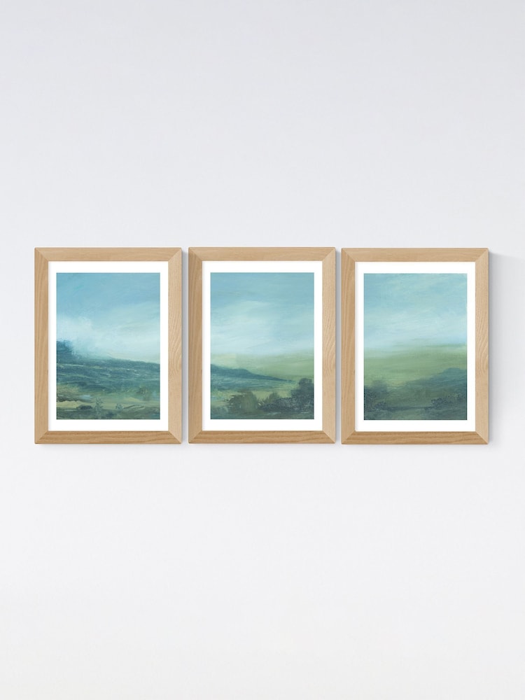 East End Prints Oak Devon Triptych Wall Art by Dan Hobday - Image 2 of 2