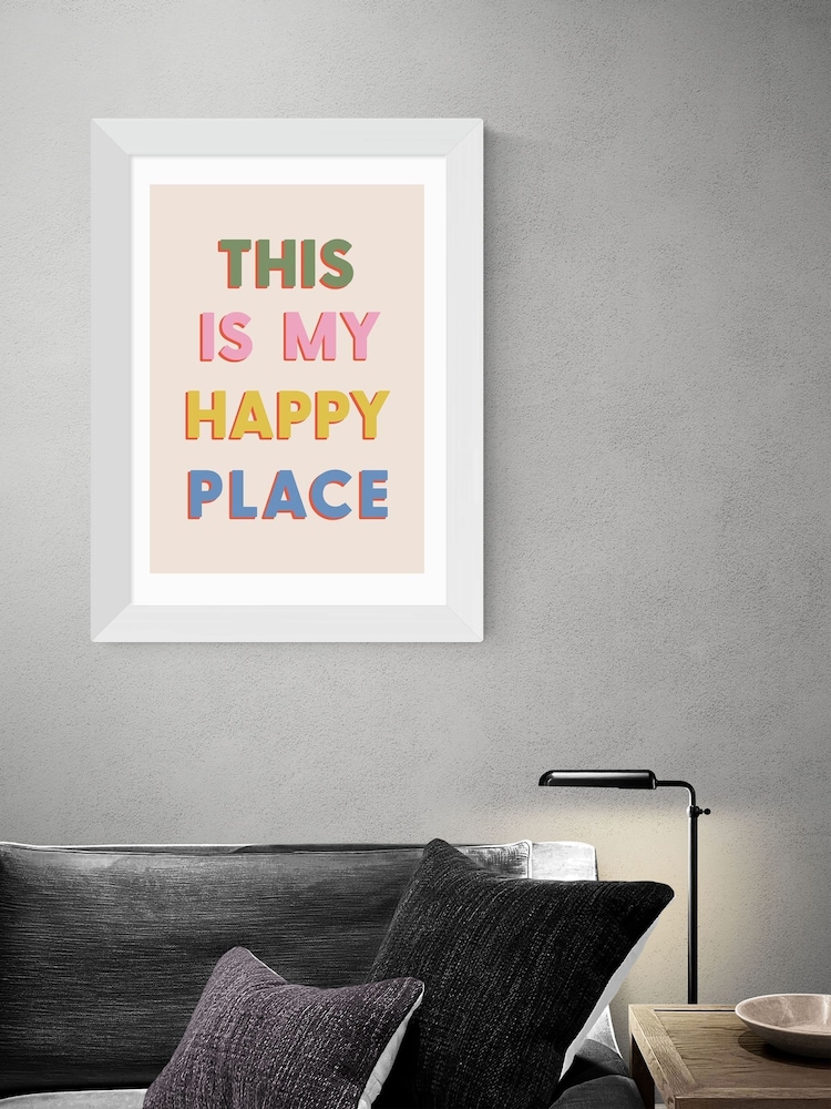 East End Prints White This Is My Happy Place Wall Art by Studio Eleni - Image 1 of 3