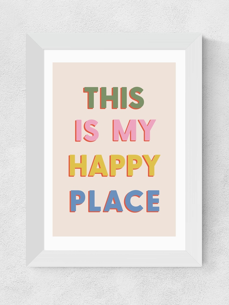 East End Prints White This Is My Happy Place Wall Art by Studio Eleni - Image 2 of 3