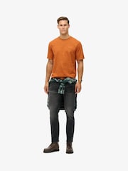 Superdry Orange Over Dyed Slub Marl T-Shirt - Image 2 of 3