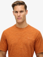 Superdry Orange Over Dyed Slub Marl T-Shirt - Image 3 of 3