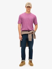Superdry Pink Over Dyed Slub Marl T-Shirt - Image 3 of 4