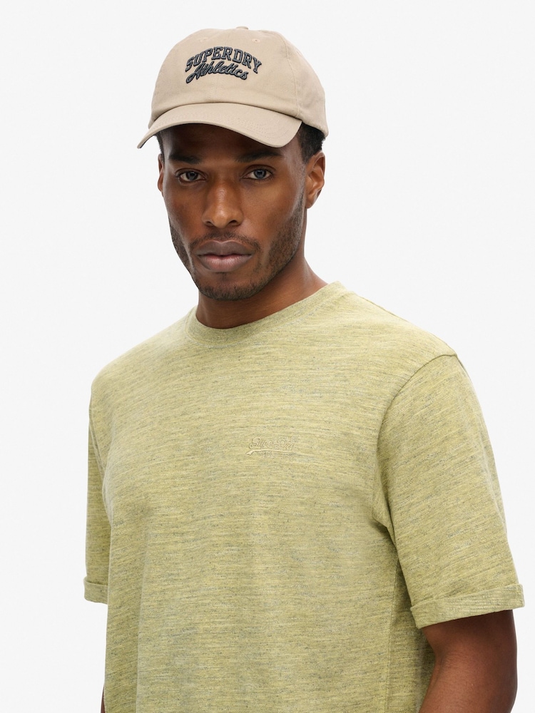 Superdry Yellow Over Dyed Slub Marl T-Shirt - Image 3 of 3