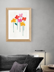 East End Prints Oak Little Happy Flowers Framed Print Wall Art by Kubistika - Image 1 of 3
