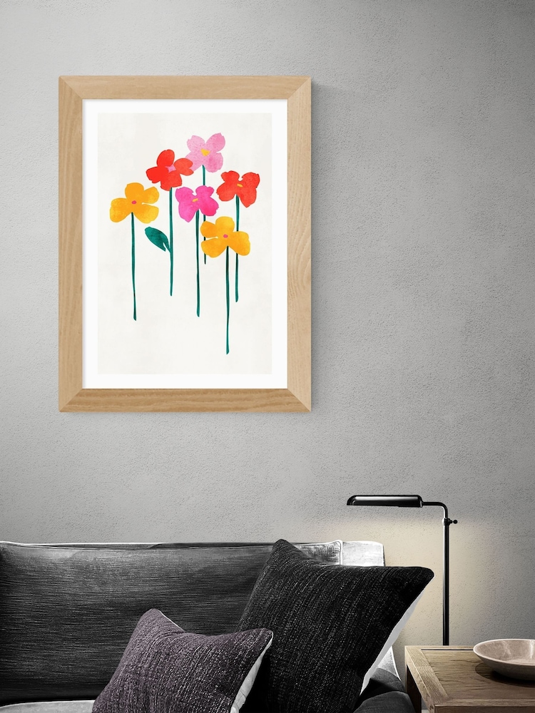 East End Prints Oak Little Happy Flowers Framed Print Wall Art by Kubistika - Image 1 of 3