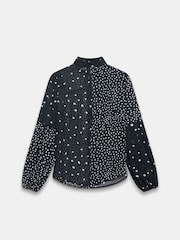 Mint Velvet Black Contrast Spot Print Blouse - Image 4 of 4