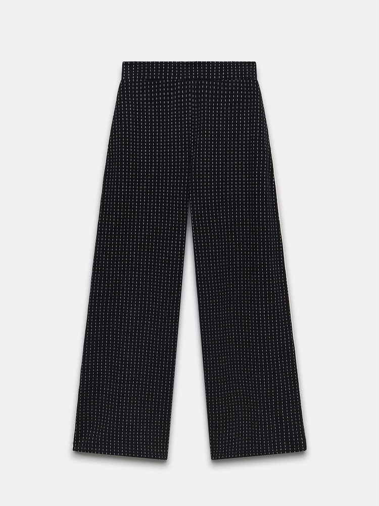 Mint Velvet Blue Pinstripe Wide Trousers - Image 3 of 4