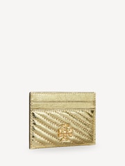 Tory Burch Gold Kira Metallic Moto Quilt Card Case - Image 2 of 4