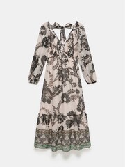 Mint Velvet White Neutral Print Boho Maxi Dress - Image 3 of 4