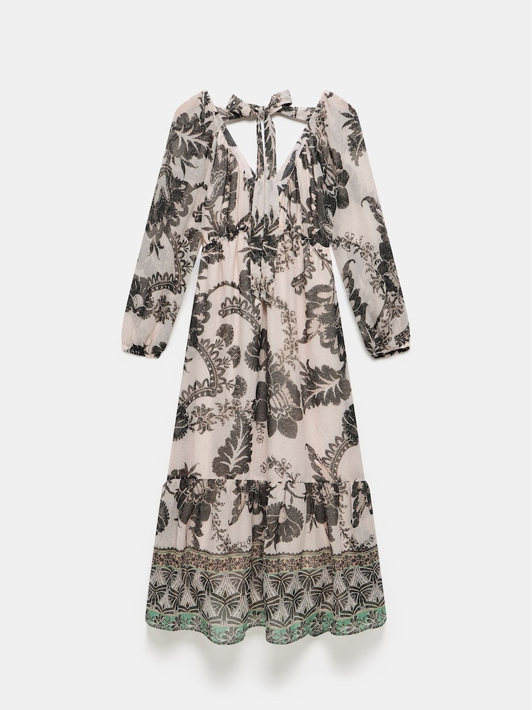 Mint Velvet White Neutral Print Boho Maxi Dress - Image 4 of 4 Mint Velvet White Neutral Print Boho Maxi Dress - Image 4 of 4