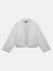 Mint Velvet Grey Wool Blend Boxy Jacket - Image 4 of 4
