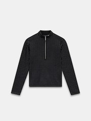 Mint Velvet топ в тонкую полоску с молнией - Image 3 of 4