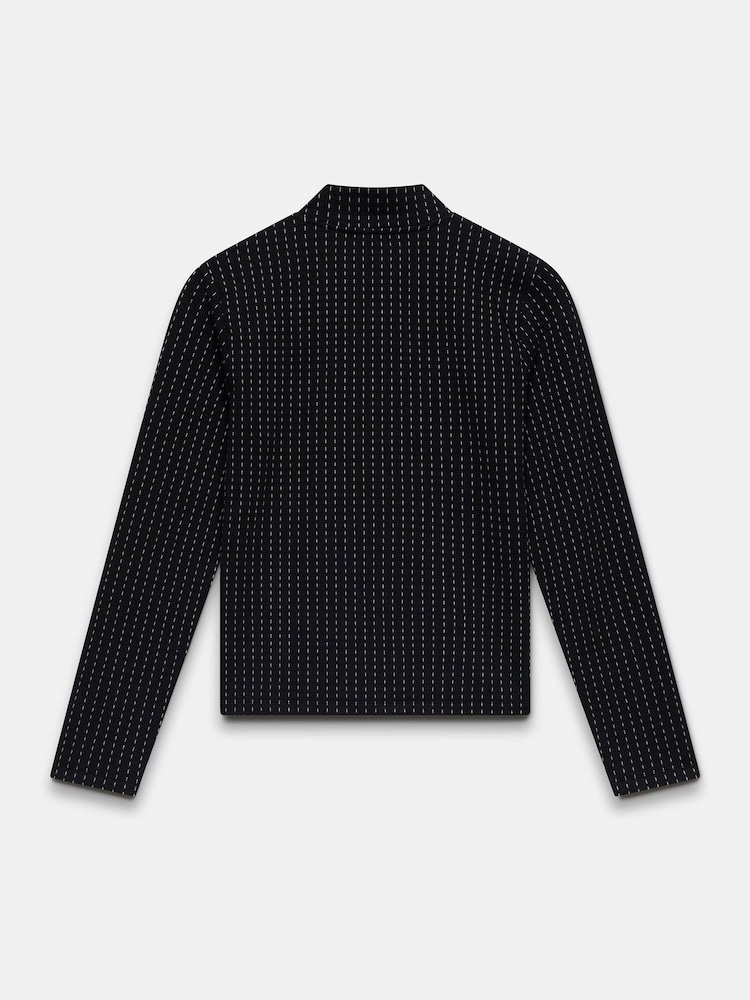 Mint Velvet топ в тонкую полоску с молнией - Image 4 of 4